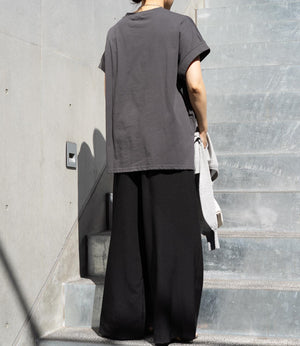 【接触冷感】フレンチスリーブチュニックカットソー