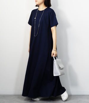 接触冷感フレアワンピース