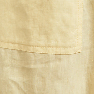 リネン パッチポケット イージーパンツ WHITE/YELLOW