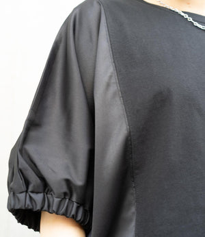 異素材ドッキングドルマンカットソー