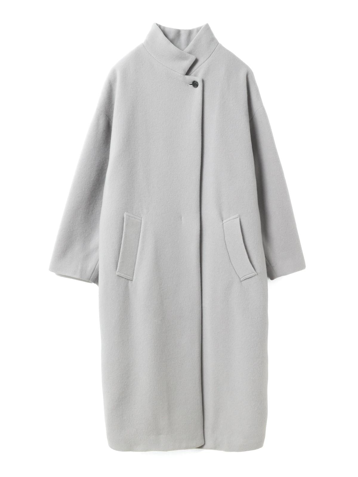mizuiro ind ウールブレンドスタンドカラーコート