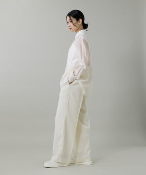 ライトカルゼ ツータックワイドパンツ