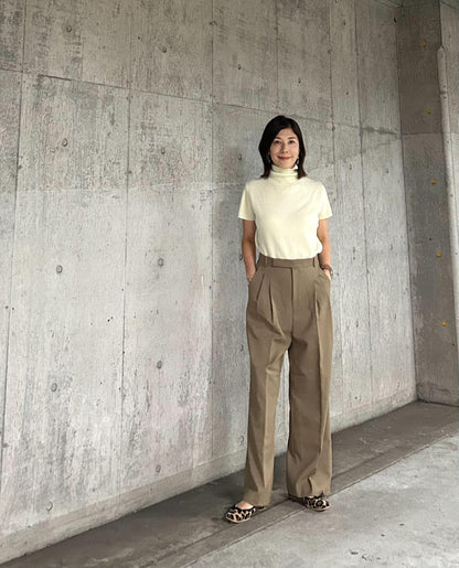 ハーフネック タートルネックニット