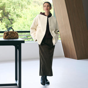 ブークレ ノーカラーブルゾン