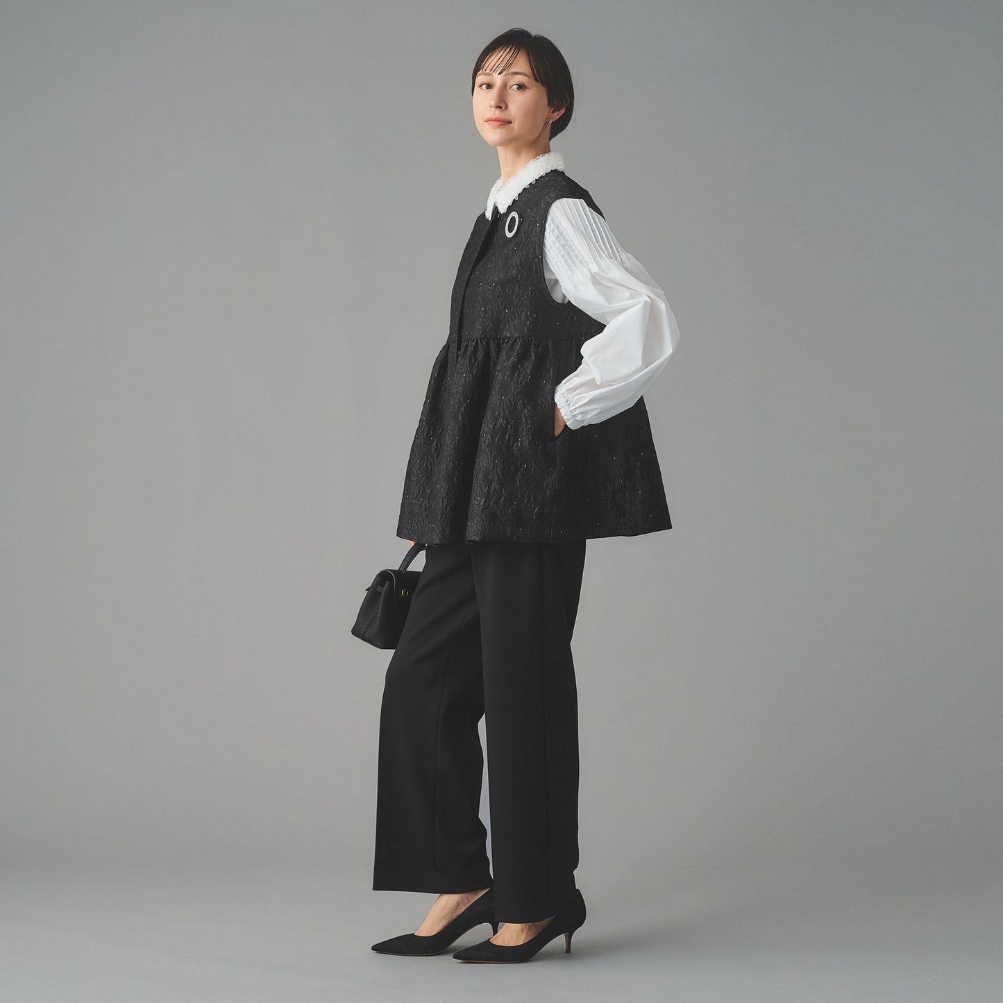 GISHA 2トーン ジャガード ベスト