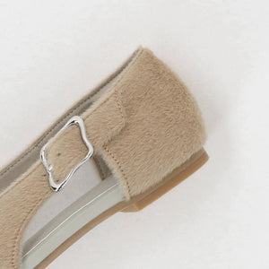 サイド バックル フラットシューズ