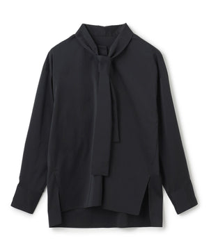 シルクライクタフタ ボウタイブラウス