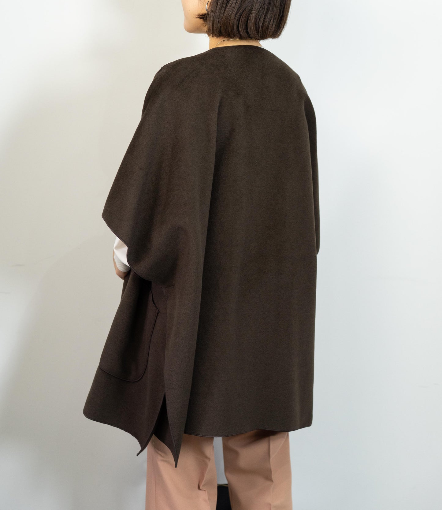 ニットパイル着流しアウター