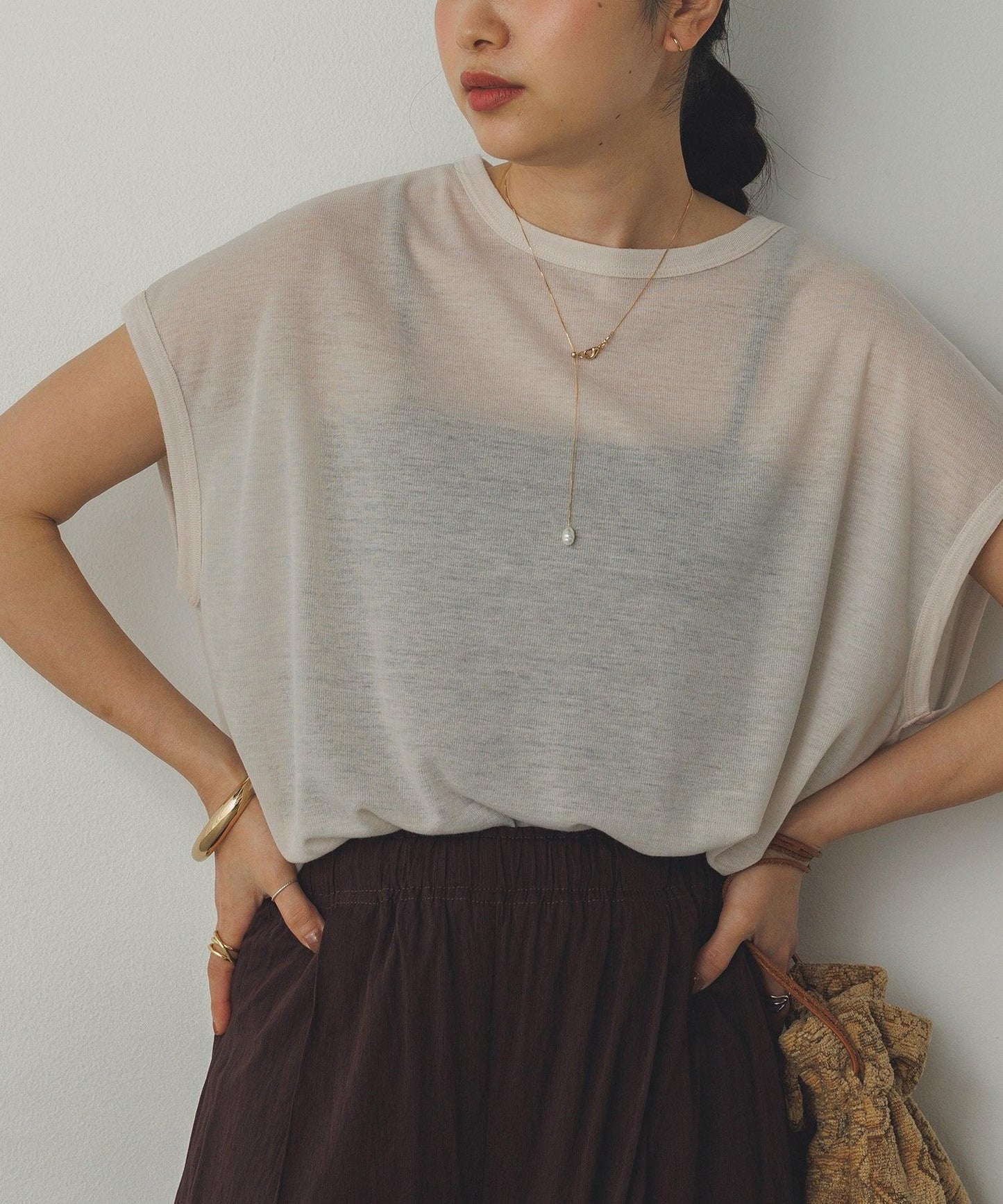 シアーフライスフレンチTシャツ