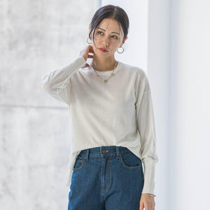 【WEB限定】ベーシックウールクルーネックニット≪洗える≫