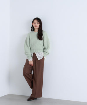 クロップドアゼフォルムニット