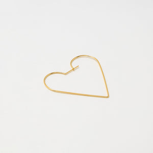 SILVER925 ゴールドプレーティング ハート ピアス
