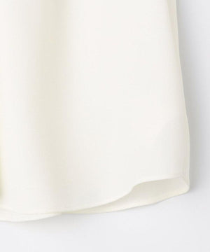 ウォッシャブルストレッチジョーゼットボウタイ風ブラウス