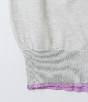 バイカラーシアーニットカーディガン