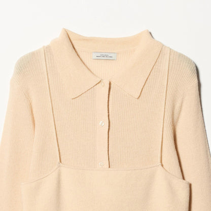 ポロニット カーディガン × ビスチェ ニット セット