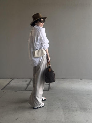 リネンワイドスラックス