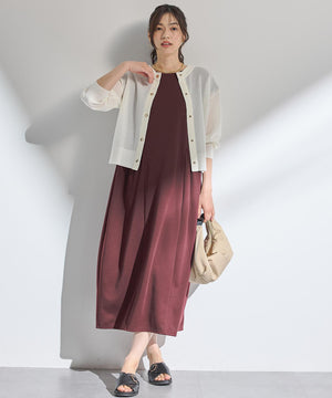 シアーニットショートカーディガン