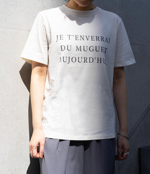 レタリングスリムTシャツ