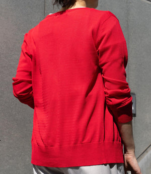 【UV加工・接触冷感】クルーネックカーディガン