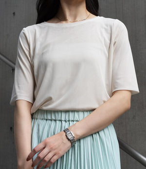 ダブルチュールハーフスリーブカットソー