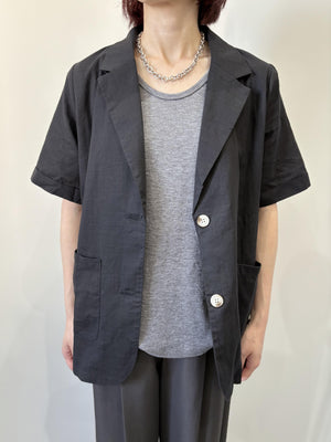 リネン半袖ジャケット