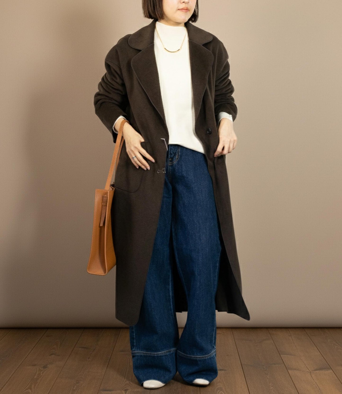 ニットパイルチェスターコート