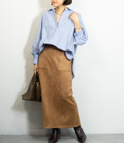 オックスコットンスキッパーシャツ