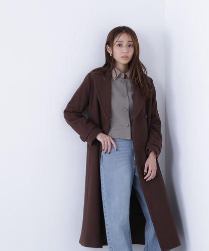 ビッグカラーダブルチェスターコート