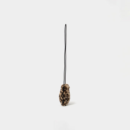 ファーショルダーバッグ ハートチャーム付き