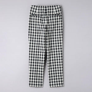 シャイニー ギンガムチェック パンツ