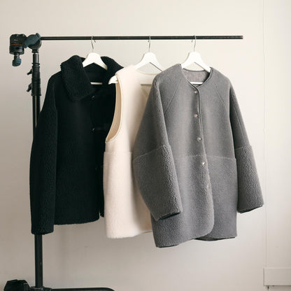 【WEB限定】ボア×フェイクムートン リバーシブルジャケット