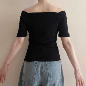 オフショルカットソー