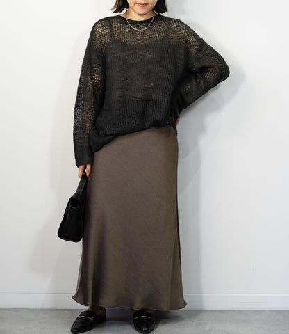 メッシュニットトップス