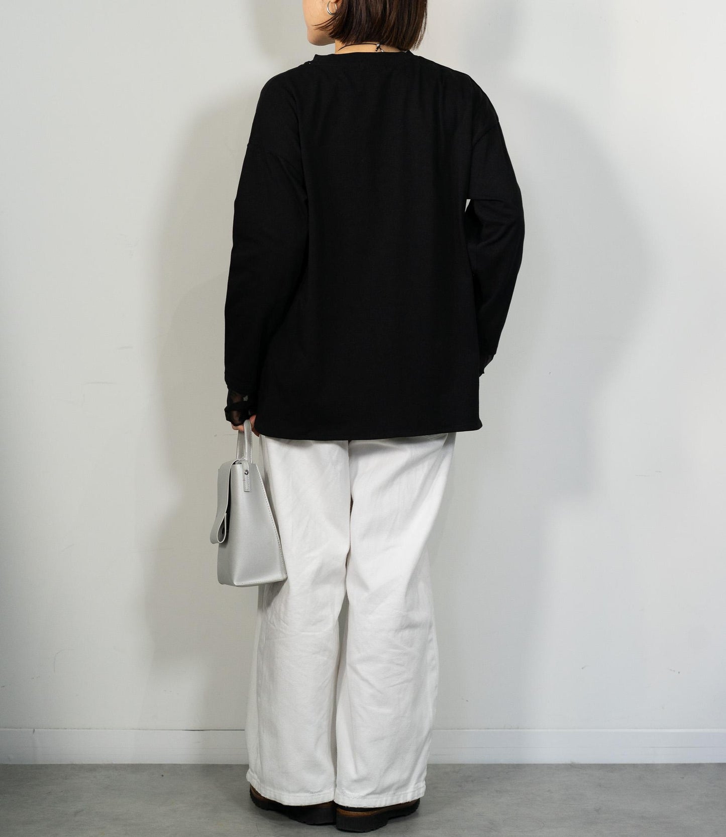 ポイントカラーロングTシャツ