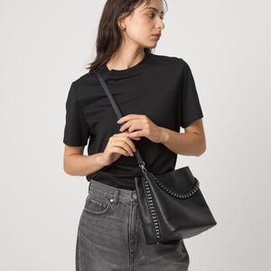 チェーンハンドル 2WAY スクエアバッグ ショルダーバッグ