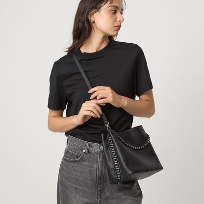 チェーンハンドル 2WAY スクエアバッグ ショルダーバッグ