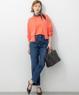 ヴィスコースストレッチ Vネック ニットカーディガン