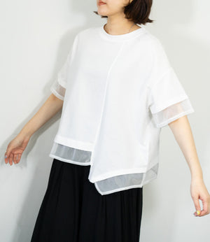 メッシュデザインTシャツ