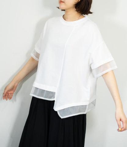 メッシュデザインTシャツ