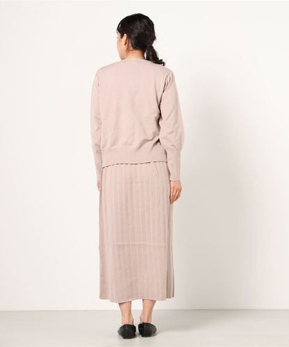 カーディガン＆プリーツワンピニットアンサンブル