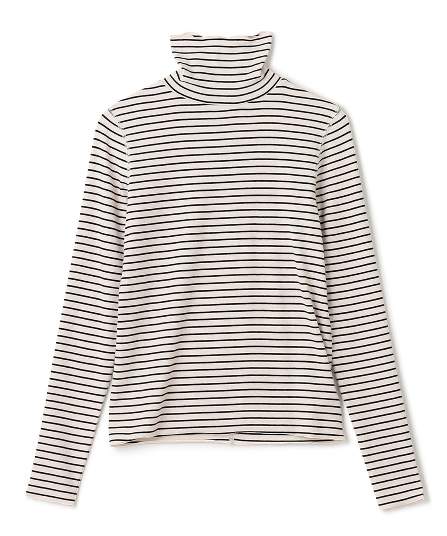 コットンカシミヤ タートルネックカットソー