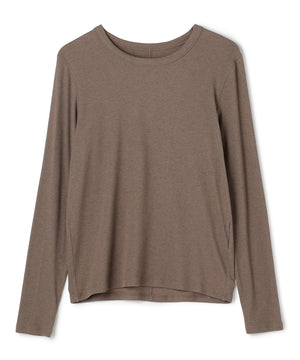 コットンカシミヤ クルーネックカットソー