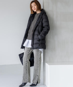 スリット ストレート デニム