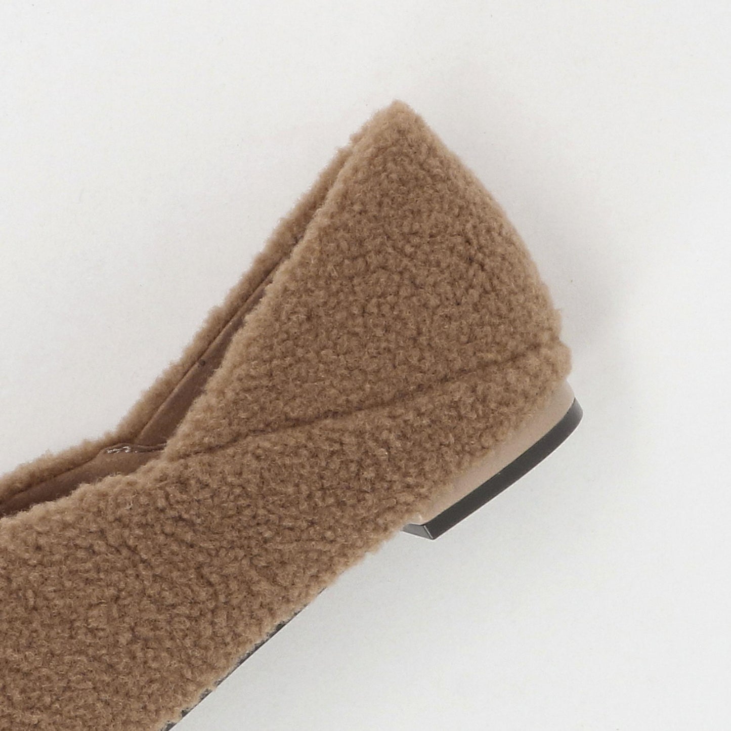 スクエア 2WAY フラットシューズ（ベージュ）