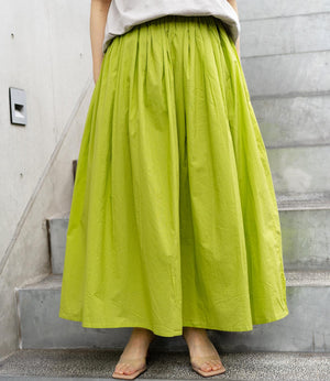 コットンキャンブリックギャザースカート