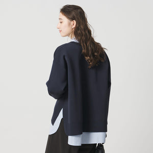 スウェットライク スキッパーニット ‐ウォッシャブル‐