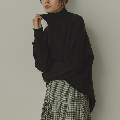 やわもちコクーンハイネックニット