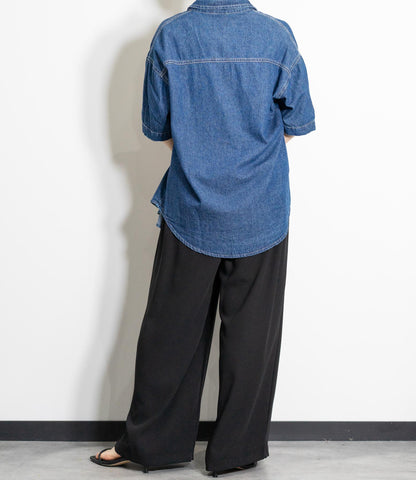2タックストレッチワイドパンツ