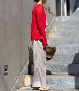 ナチュラルフレアシルエットパンツ