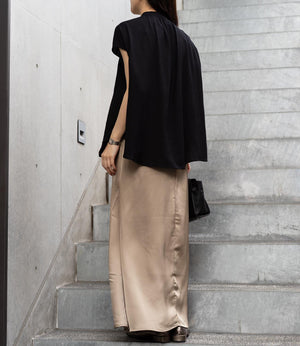 とろみバンドカラーブラウス